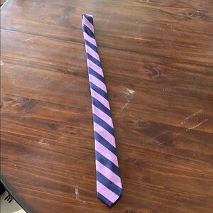 Striped Light Purple and Dark Blue Men's Tie